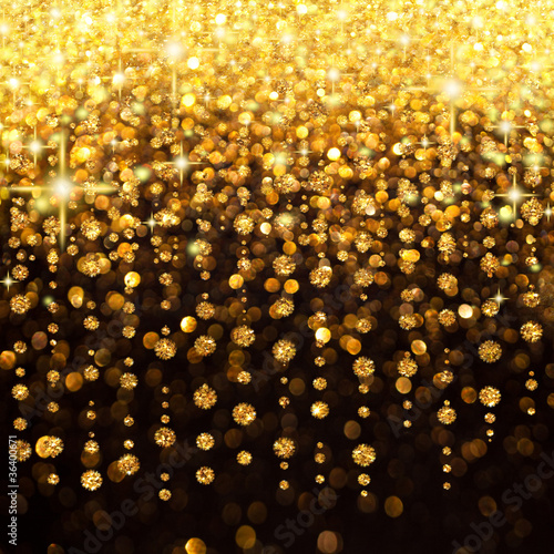Photo: Rain of Lights Christmas or Party Background Rain of Lights Christmas or Party Background