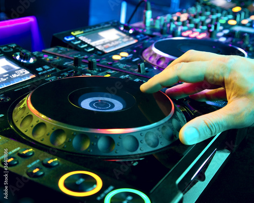 Photo: Dj mixes the track Dj mixes the track