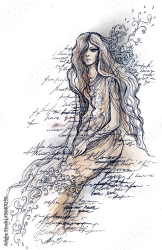 Illustration: beutiful woman (series C) beutiful woman (series C)