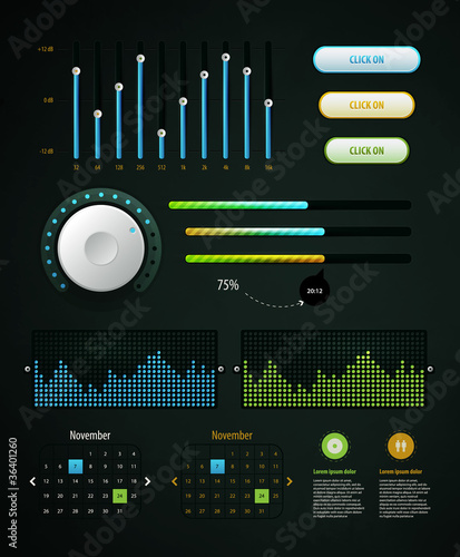Vector: infographics elements and EQ infographics elements and EQ