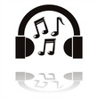 black headphones icon isolated on white black headphones icon isolated on white