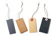 set of the blank tags tied with string