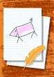 Drawing of pig