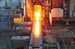 Glühender Träger im Stahlwerk // steelworks