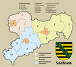 Kreiskarte Sachsen