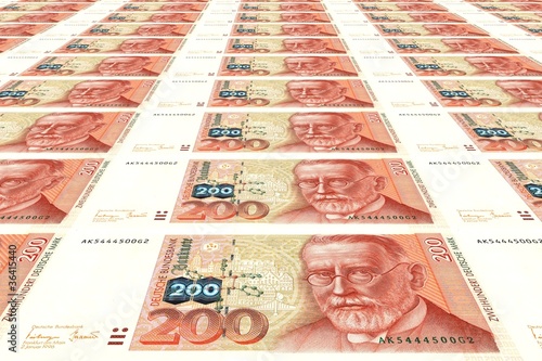 Illustration: 200 DM Banknoten 200 DM Banknoten
