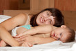 Happy mother with baby Happy mother with baby