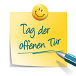 Notizzettel Tag der offenen Tür