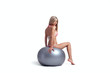Blond Girl on the Pilates Ball