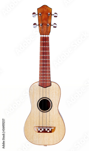 Photo: ukulele isolated on white ukulele isolated on white