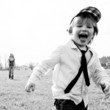 boy running meadow