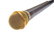 Gold microphone isolated on white Gold microphone isolated on white