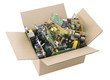 Photo: defective printed circuit boards in box defective printed circuit boards in box
