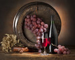 still life with red wine
