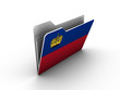 folder icon with flag of liechtenstein