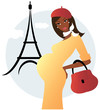 African american pregnant woman in Paris African american pregnant woman in Paris