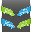 Left and right side signs - Free delivery. Vector. Left and right side signs - Free delivery. Vector.