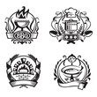 set of different cooking banners