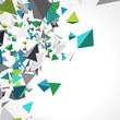 Fly colorful 3d pyramids background Fly colorful 3d pyramids background