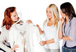 Women trying clothes