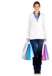 Fullbody shopping woman