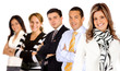Business woman leading a group