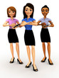 3D business women