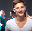 Young students partying
