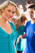 Young people partying