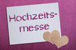 Schild Hochzeitsmesse
