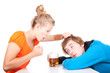 Photo: addiction - alcohol problems - drunk man and his girlfriend addiction - alcohol problems - drunk man and his girlfriend