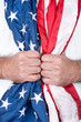 Man holding flag