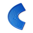 Water alphabet isolated . aqua letter Water alphabet isolated . aqua letter