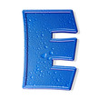 Water alphabet isolated . aqua letter Water alphabet isolated . aqua letter