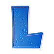 Water alphabet isolated . aqua letter Water alphabet isolated . aqua letter