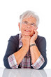 Zufriedene Seniorin