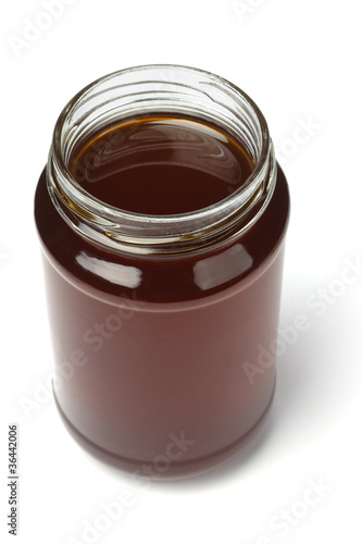 Photo: Open jar of honey Open jar of honey