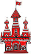 Vektorgrafik Originelles Märchen Schloss Vektorgrafik Originelles Märchen Schloss