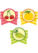 Set of emblems with fruits