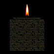 Christmas Cards candle in many languages