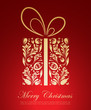 Abstract golden Christmas gift Abstract golden Christmas gift