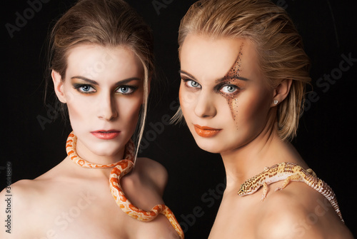 Photo: woman with snake woman with snake