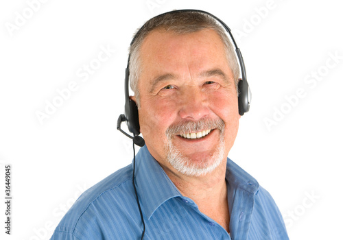 Foto: Mann mit Headset Mann mit Headset