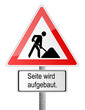 Verkehrsschild Seitenaufbau