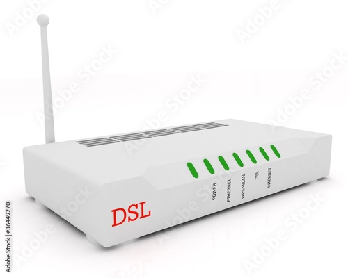 Illustration: white modem white modem