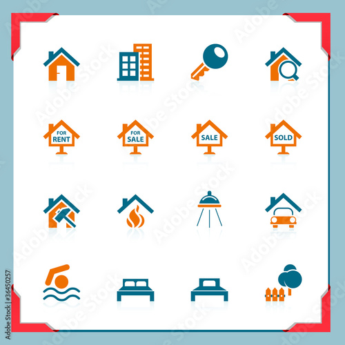 Vector: Real estate icons | In a frame series Real estate icons | In a frame series