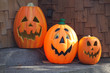 Three pumpkins.