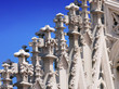 Motif decorations at the roof terrace of cathedral in Milan