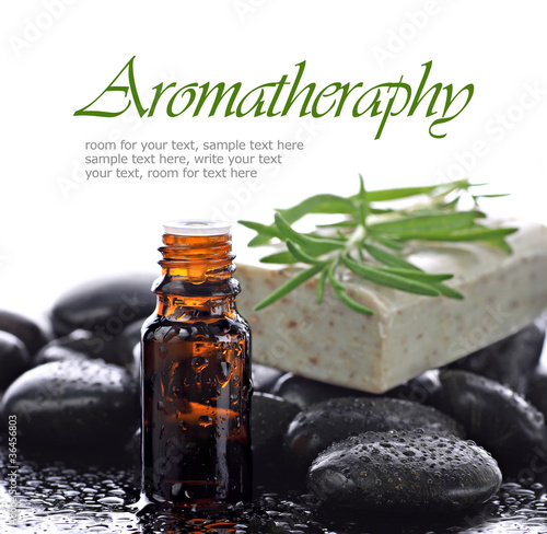 Photo: Aromatherapy, natural essential oil border Aromatherapy, natural essential oil border