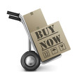 buy now cardboard box